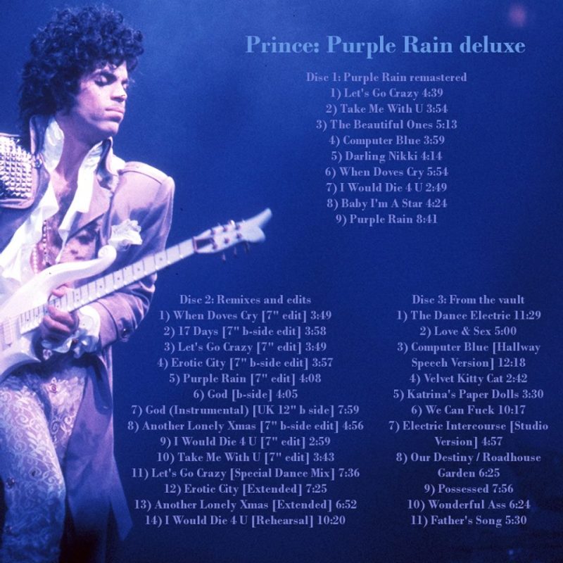 'My Favorite Album of 2017' Disc 2 of the Purple Rain Deluxe.. by Kent
